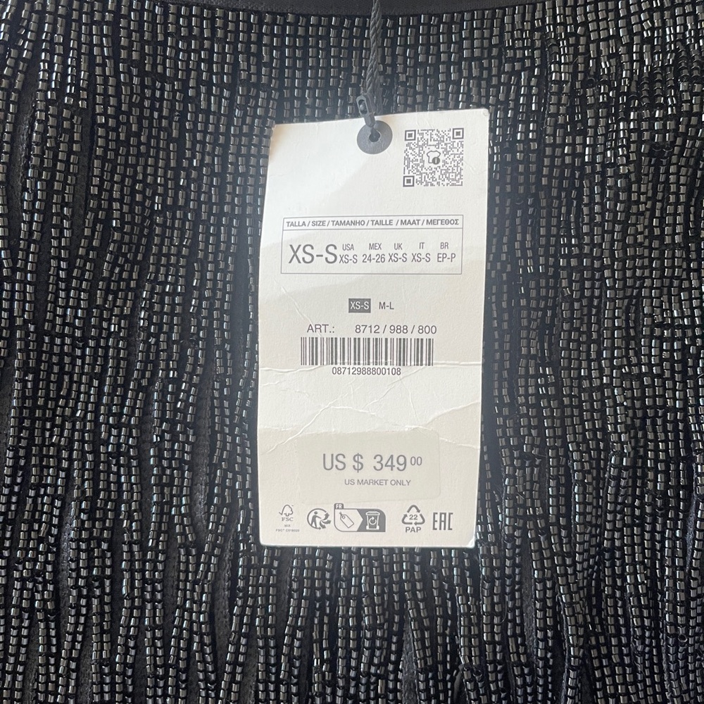 Zara beaded black skirt Limited Edition/ ZW Collection - Picture 12 of 12